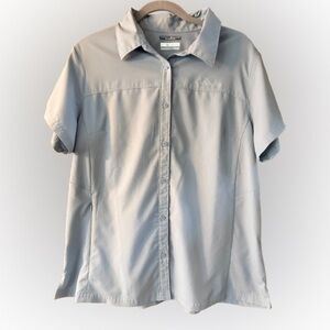 Columbia Short Sleeve Sun Shirt - Light Grey - Omni Sun Protection NWOT XL